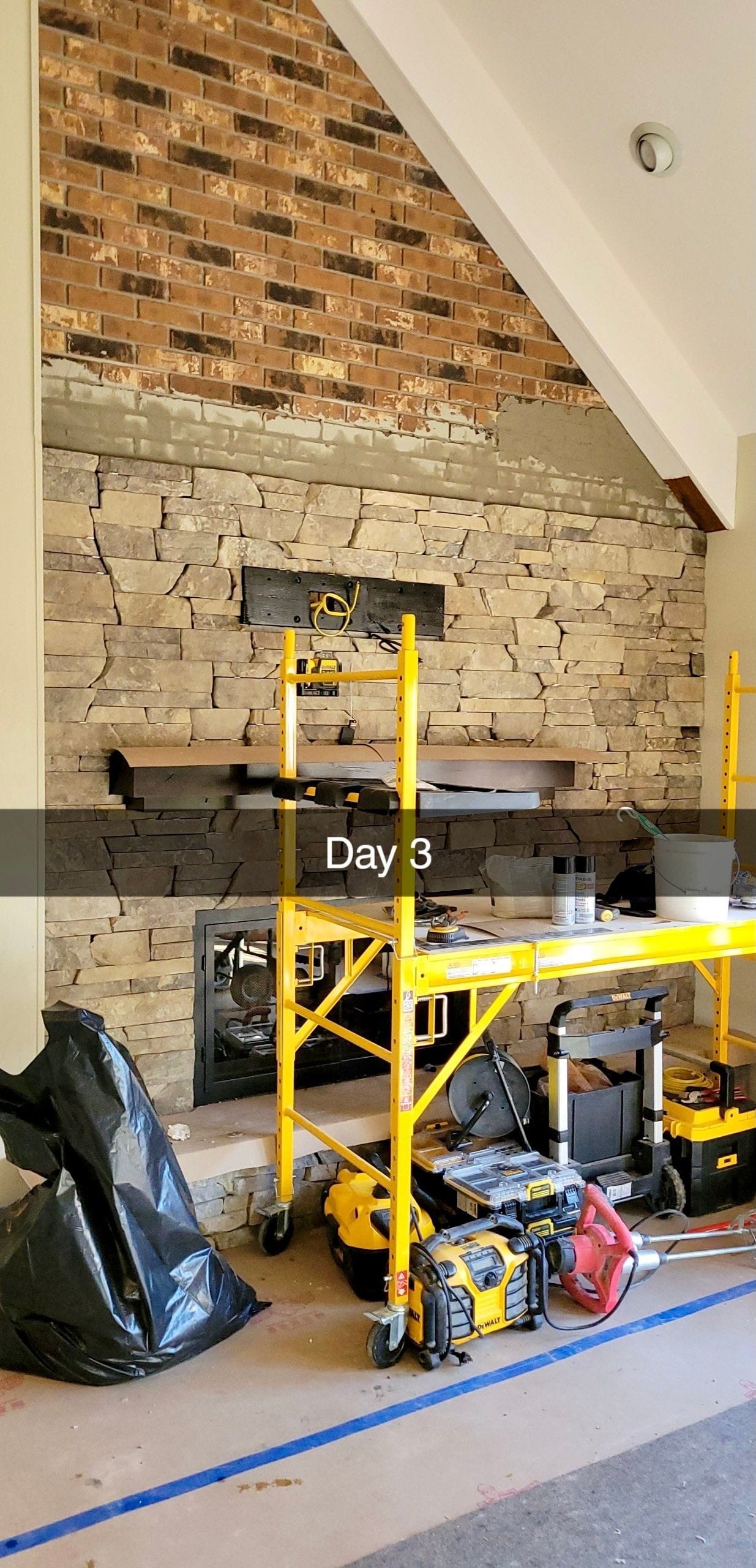 Fireplace Under Repair