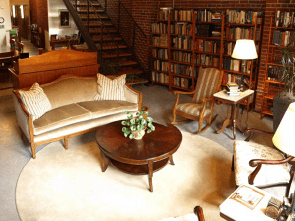 Seating Area and Library